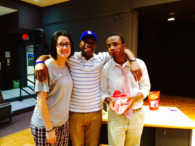 The cast of Relationships, Sex, War, and Love Sarah Willhite (left), Ralontae Worley (middle) and Charles Jackson (right).
