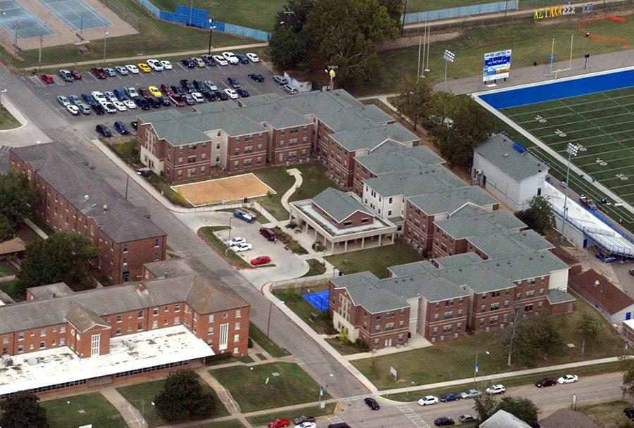 Aerial view of Shearer Hall and North Hall courtesy of se.edu