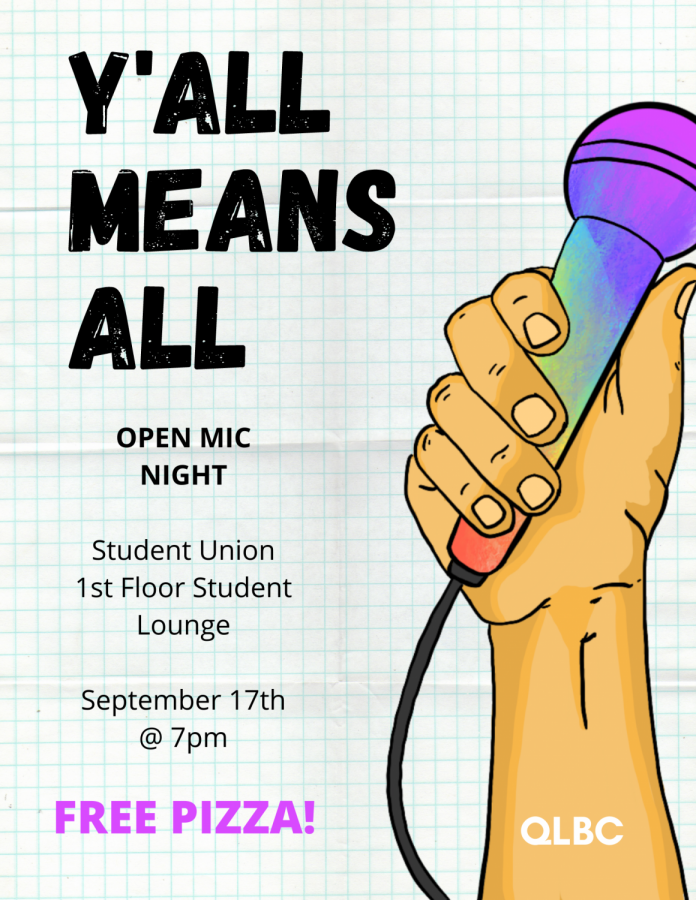 The Queer Leftist Book Club is hosting an open mic night where people can feel
comfortable in their own skin and can speak freely without worrying about judgment.