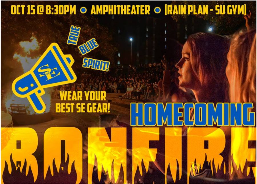 The 2021 Homecoming Bonfire will be held Oct. 15 at 8:30 p.m.
